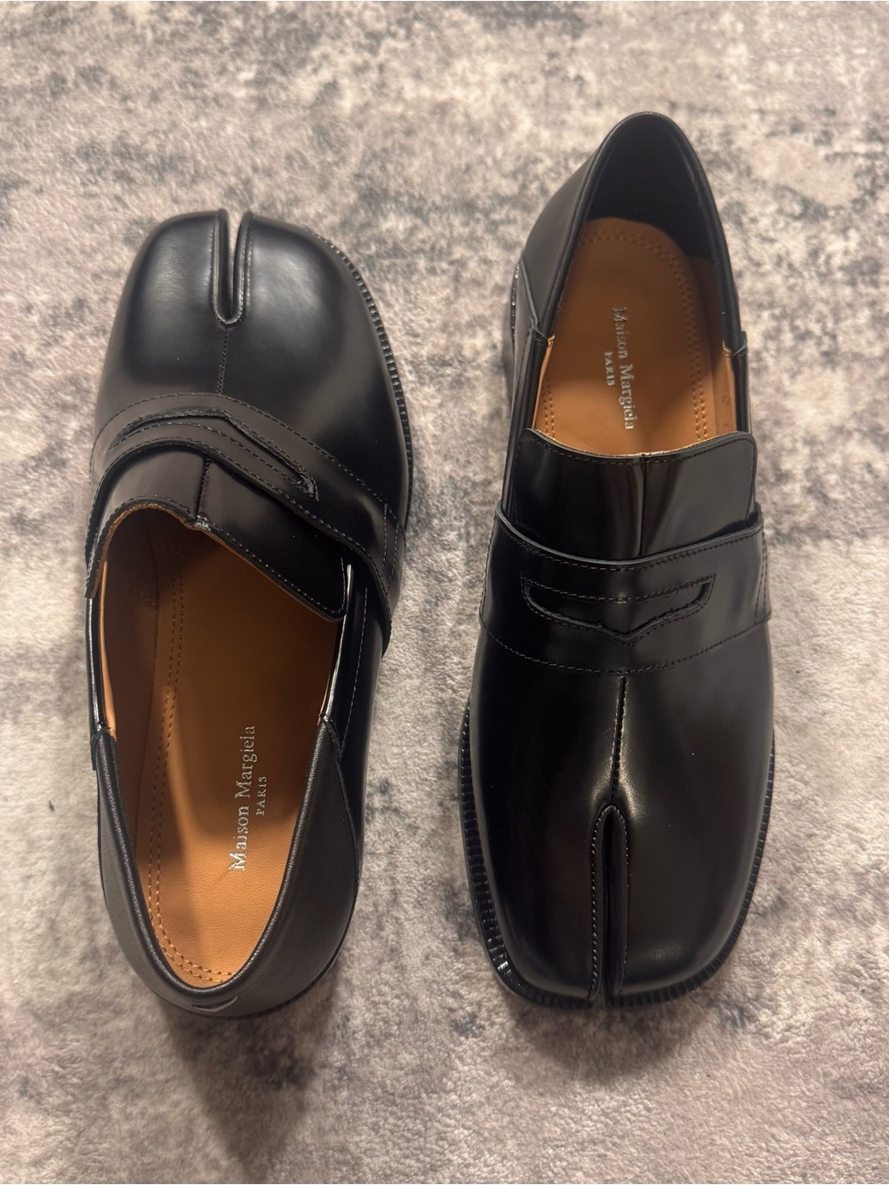 Maison Margiela Black Tabi Leather Loafers Women’s Size EU 38 US 8 - Picture 5 of 8